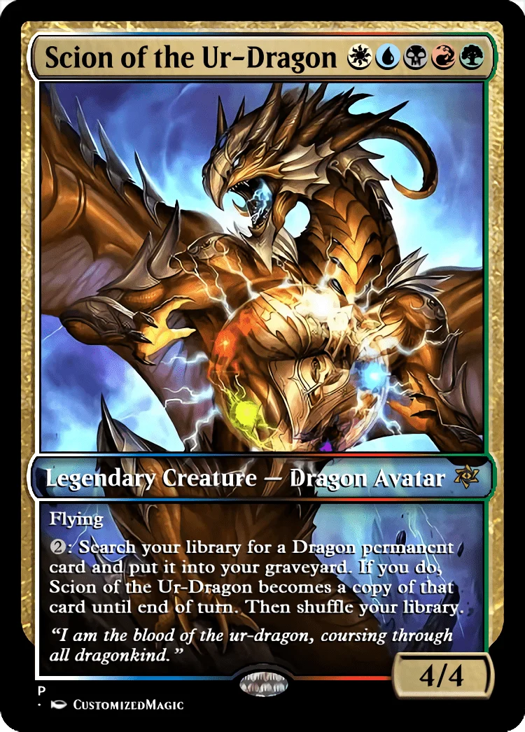 Scion Of The Ur-Dragon | Magic The Gathering Proxy Cards