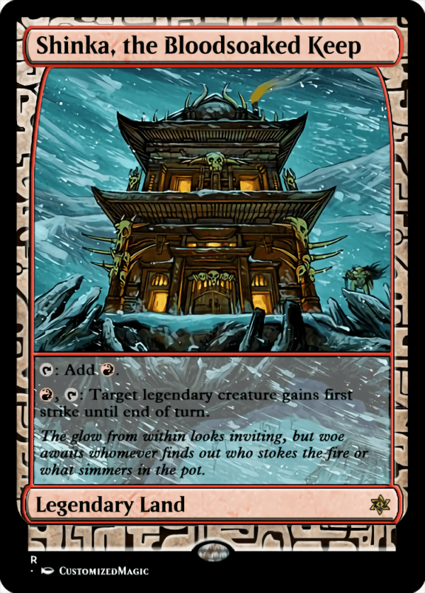 Kamigawa Legendary Land (Full-Art) | Shinka the Bloodsoaked Keep.1 | Magic the Gathering Proxy Cards