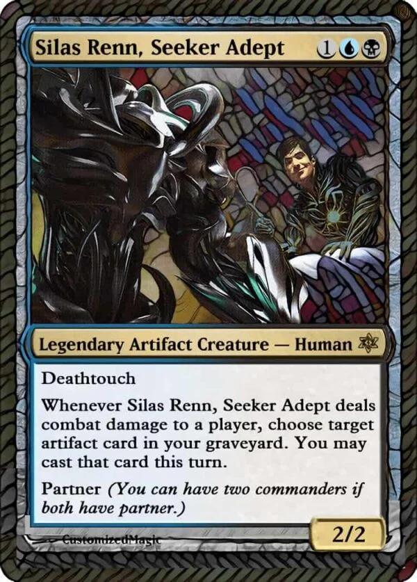 2016 Partners Commander (Stained Glass) | Silas Renn Seeker | Magic the Gathering Proxy Cards