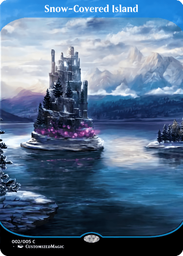 Snow-Covered Lands - Secret Lair Full-Art | Snow Covered Island | Magic the Gathering Proxy Cards