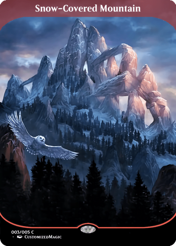 Snow-Covered Lands - Secret Lair Full-Art | Snow Covered Mountain | Magic the Gathering Proxy Cards