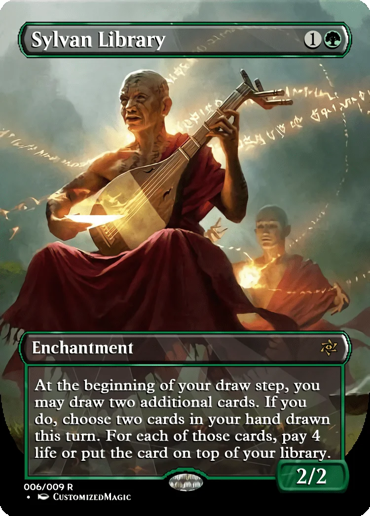 Commander Collection - Green | Sylvan Library | Magic the Gathering / MTG Proxy Cards | Academy Rector