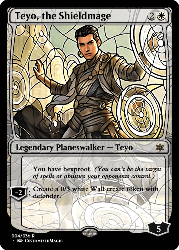 War of the Sparks Planeswalkers Stained Glass - Part 2 | Teyo the Shieldmage 1 | Magic the Gathering Proxy Cards