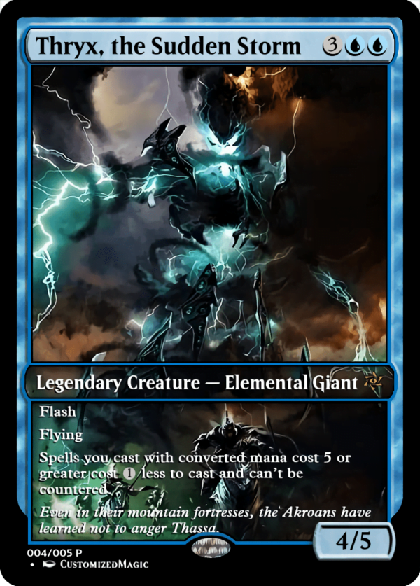 MTG Commander EDH Deck Thryx the Sudden Storm 100 Cards Custom Deck Mono Blue 