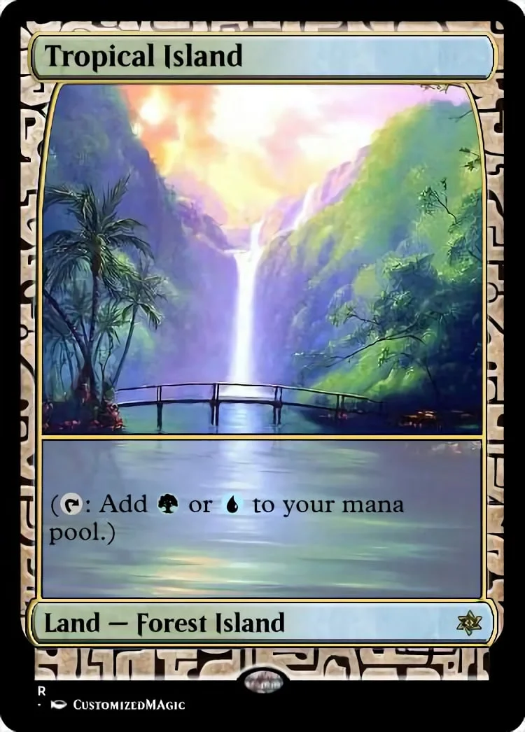 Dual Lands (Full-Art) | Tropical Island | Magic the Gathering / MTG Proxy Cards | Magic the Gathering Proxy Cards