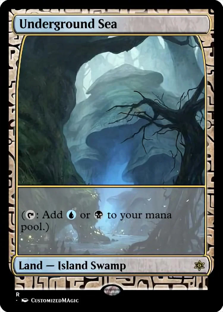 Dual Lands (Full-Art) | Underground Sea | Magic the Gathering / MTG Proxy Cards | Magic the Gathering Proxy Cards