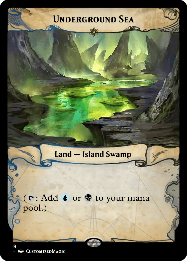 Dual Lands (Ixalan Frame) | Underground Sea | Magic the Gathering / MTG Proxy Cards | Emeria