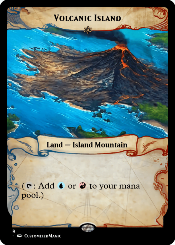 Dual Lands (Ixalan Frame) | Volcanic Island | Magic the Gathering Proxy Cards