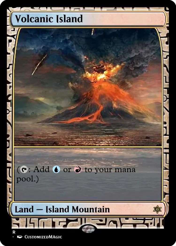 Dual Lands (Full-Art) | Volcanic Island | Magic the Gathering / MTG Proxy Cards | Magic the Gathering Proxy Cards