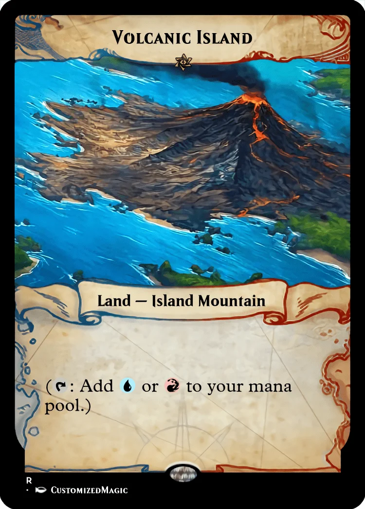 Dual Lands (Ixalan Frame) | Volcanic Island | Magic the Gathering / MTG Proxy Cards | Emeria