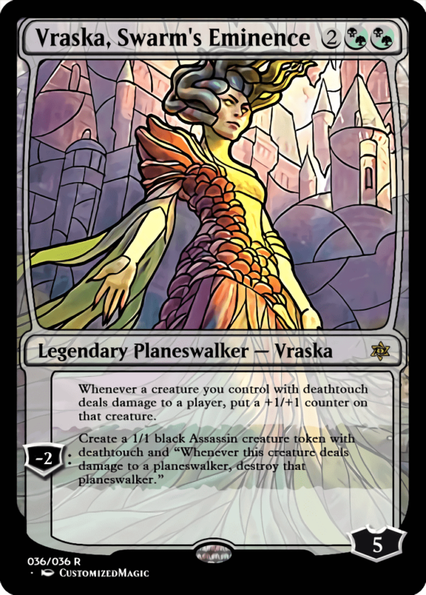 War of the Sparks Planeswalkers Stained Glass - Part 2 | Vraska Swarms Eminence 1 | Magic the Gathering Proxy Cards