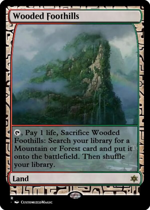 Fetch Lands (Expedition Frame) | Wooded Foothills | Magic the Gathering Proxy Cards