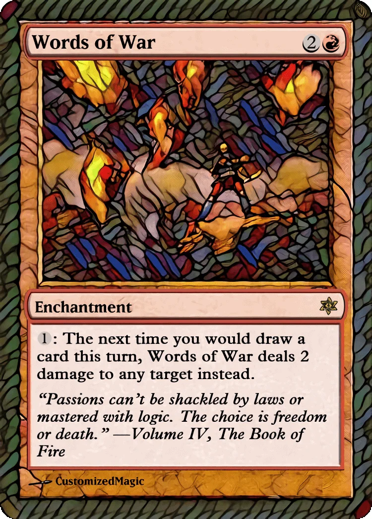 Five Words of W | Words of War | Magic the Gathering / MTG Proxy Cards | Uncivil Unrest
