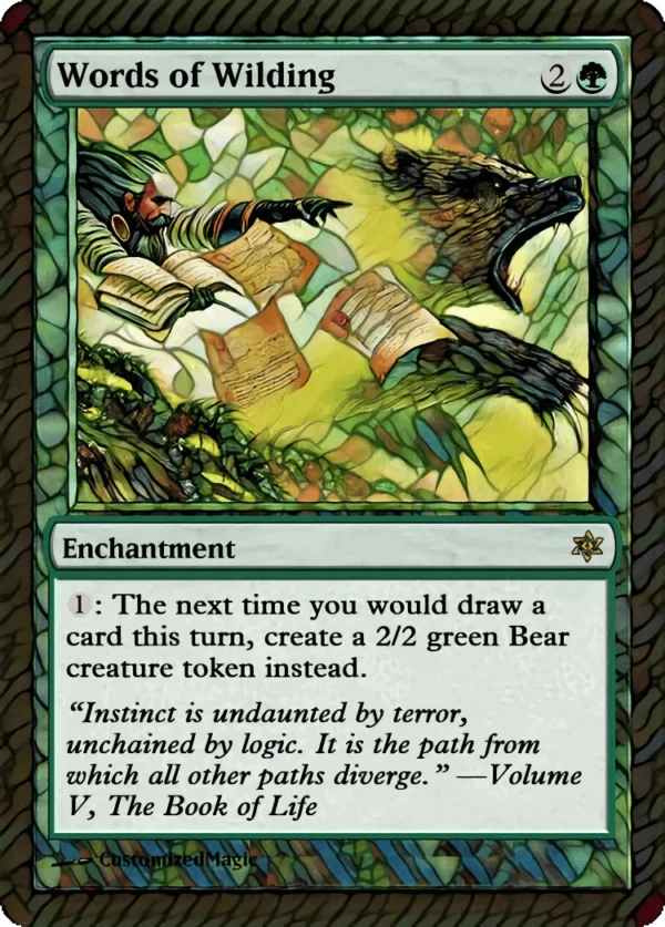 Five Words of W | Words of Wilding | Magic the Gathering / MTG Proxy Cards | Sylvan Library