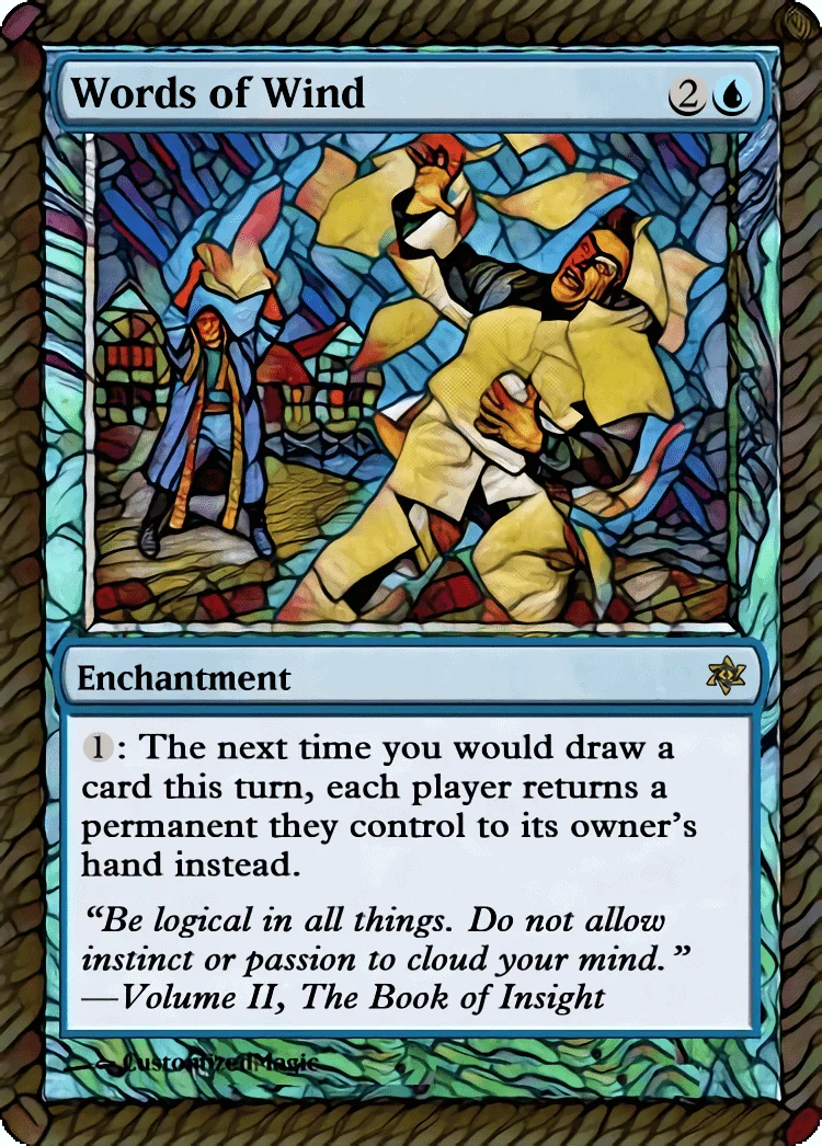 Five Words of W | Words of Wind | Magic the Gathering / MTG Proxy Cards | Uncivil Unrest