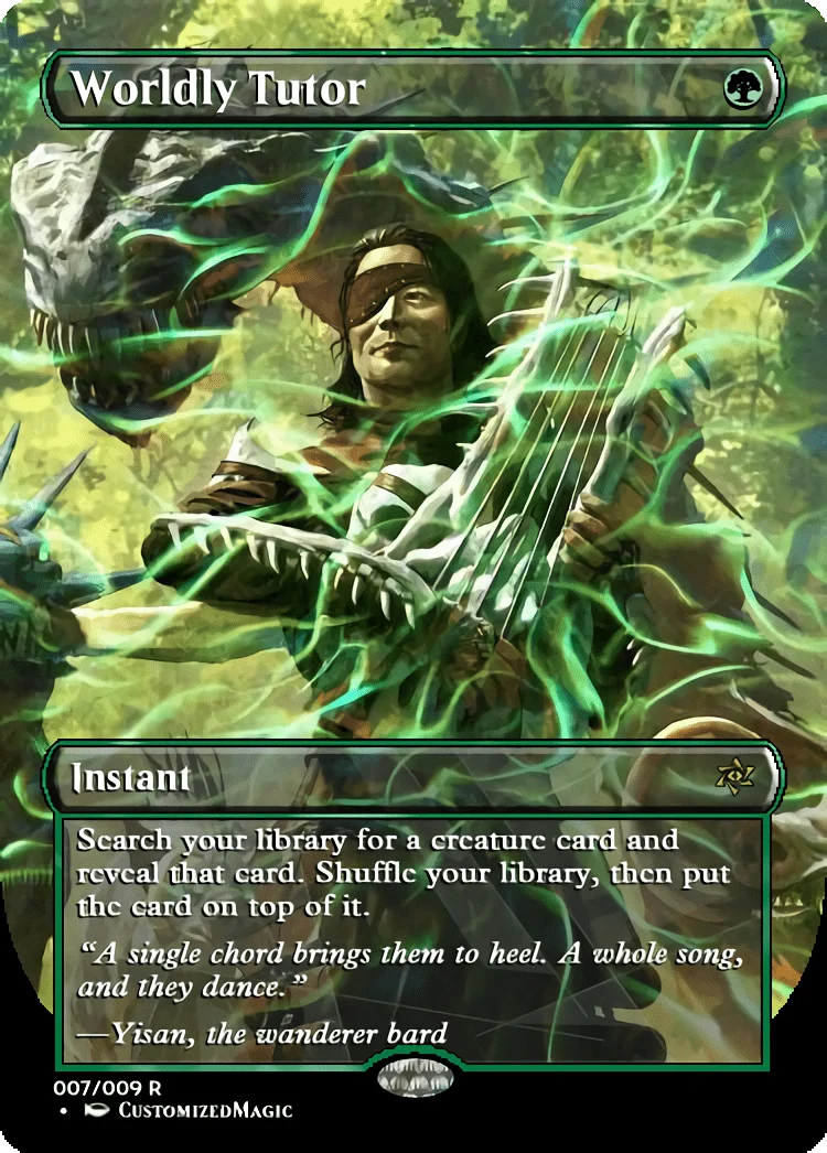 Commander Collection - Green | Worldly Tutor | Magic the Gathering / MTG Proxy Cards | Academy Rector