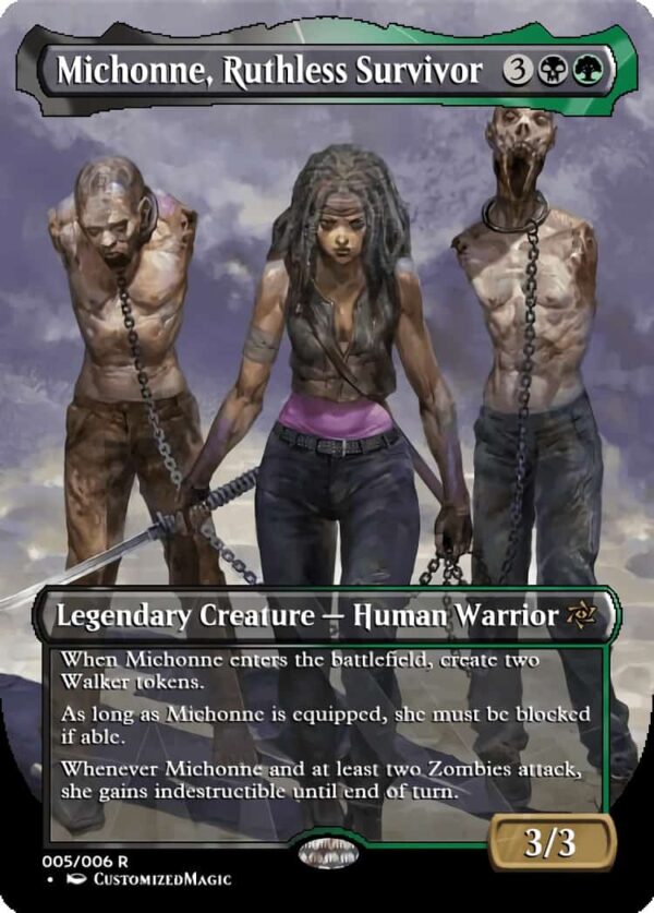 Michonne Ruthless Survivor - Magic the Gathering Proxy Cards