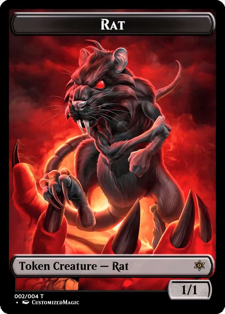 Rat Token CustomizedMTG Magic the Gathering Proxy Cards