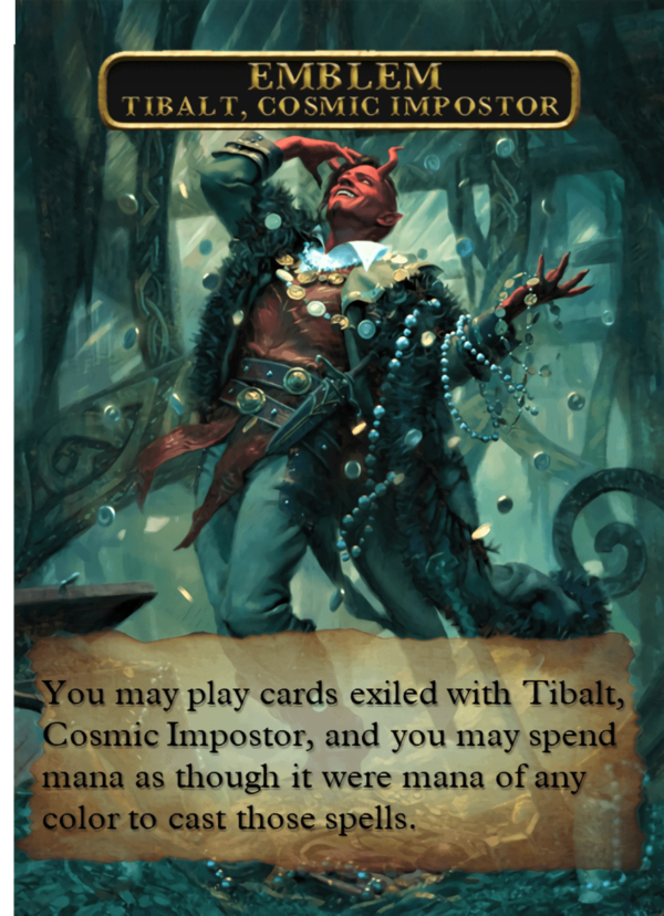 Valki, God of Lies // Tibalt, Cosmic Impostor and Emblem | Tibalt Cosmic Impostor | Magic the Gathering Proxy Cards