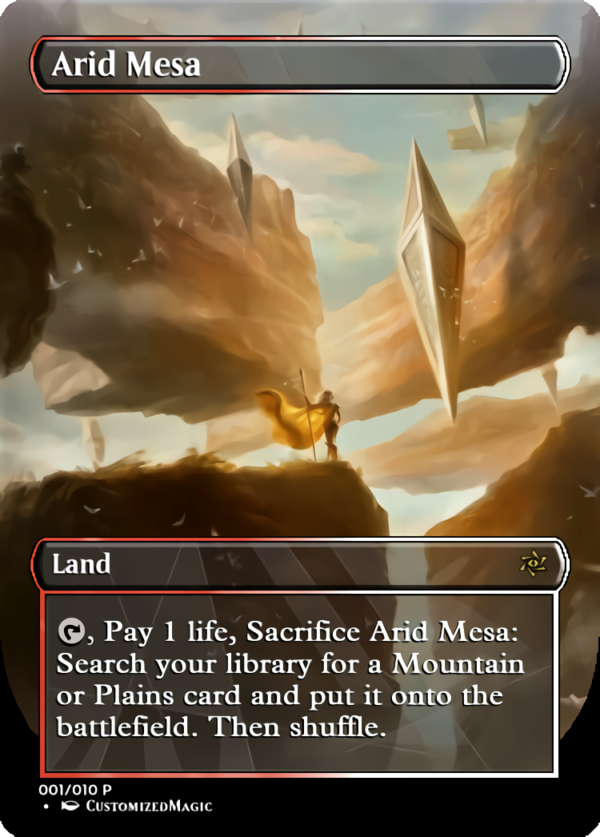 Fetch Lands - Borderless FullArt | Arid Mesa | Magic the Gathering Proxy Cards