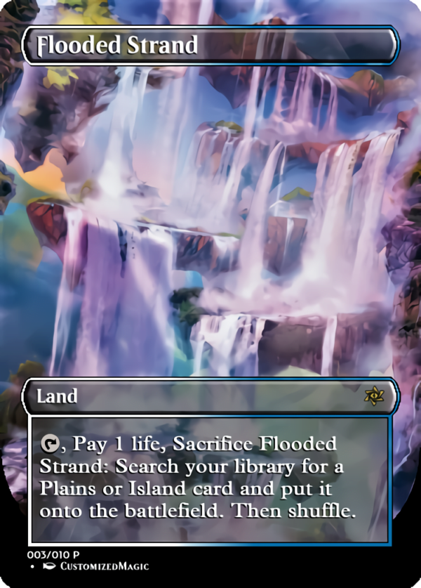 Fetch Lands - Borderless FullArt | Flooded Strand | Magic the Gathering Proxy Cards