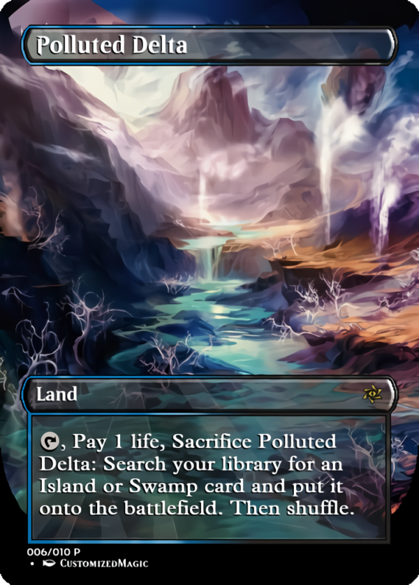 Fetch Lands - Borderless FullArt | Polluted Delta | Magic the Gathering Proxy Cards