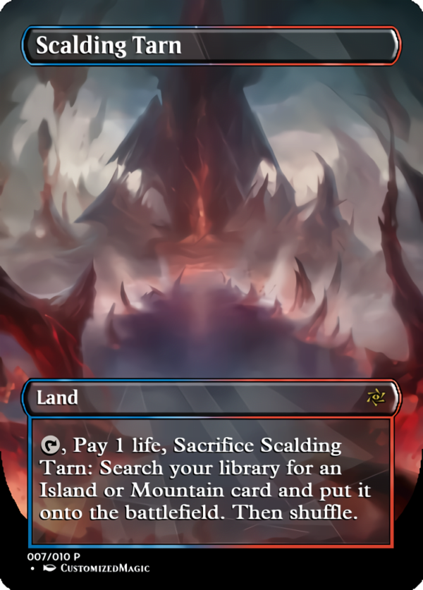 Fetch Lands - Borderless FullArt | Scalding Tarn | Magic the Gathering Proxy Cards