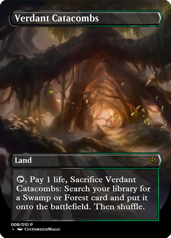 Fetch Lands - Borderless FullArt | Verdant Catacombs | Magic the Gathering Proxy Cards