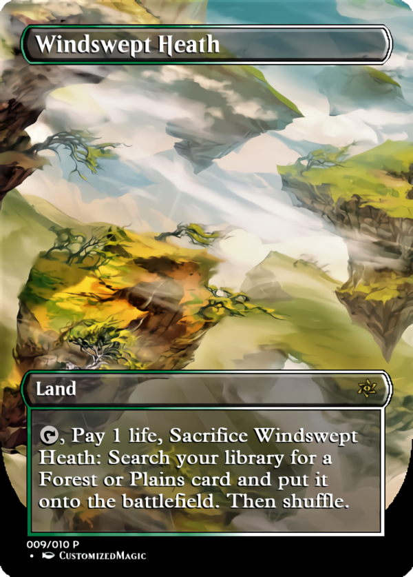Fetch Lands - Borderless FullArt | Windswept Heath | Magic the Gathering Proxy Cards