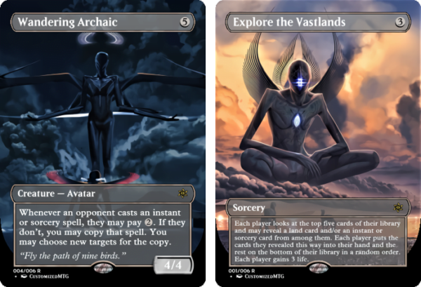 Wandering Archaic and Explore the Vastlands.3 - Magic the Gathering Proxy Cards