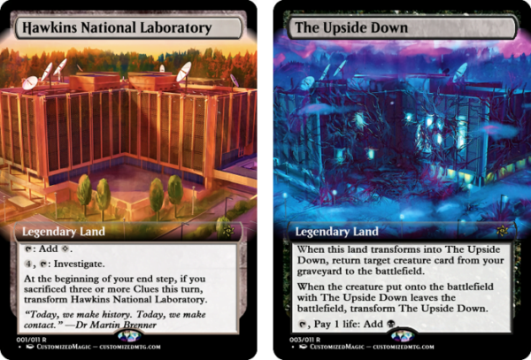Hawkins National Laboratory and The Upside Down - Magic the Gathering Proxy Cards