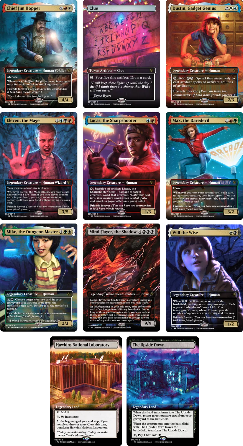 Secret Lair X Stranger Things | Magic The Gathering Proxy Cards