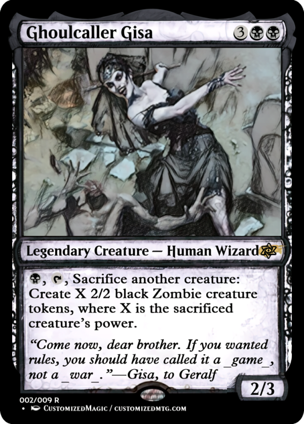 Commander Collection - Black | Ghoulcaller Gisa | Magic the Gathering Proxy Cards