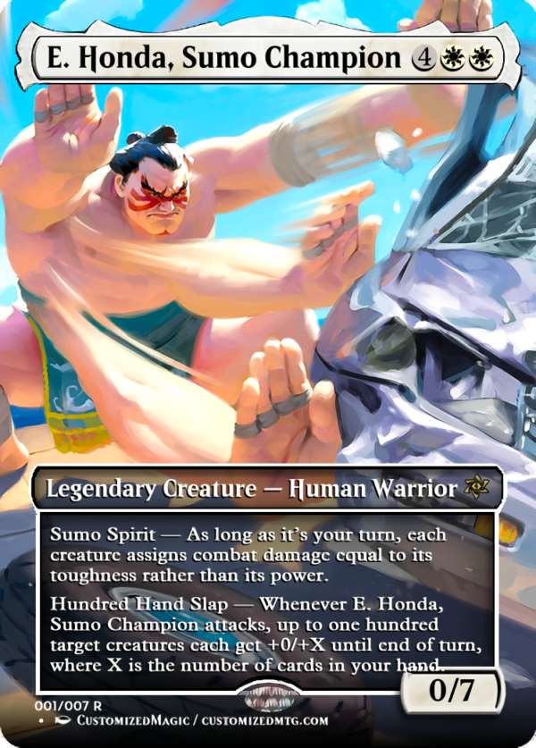 Secret Lair x Street Fighter | E. Honda Sumo Champion | Magic the Gathering Proxy Cards