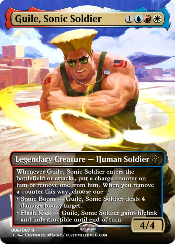 Secret Lair x Street Fighter | Guile Sonic Soldier | Magic the Gathering Proxy Cards