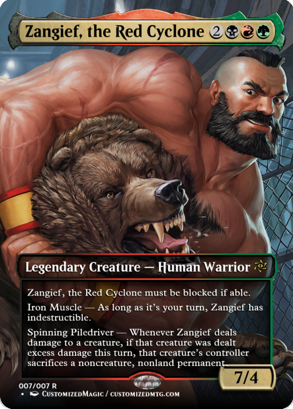 Secret Lair x Street Fighter | Zangief the Red Cyclone | Magic the Gathering Proxy Cards