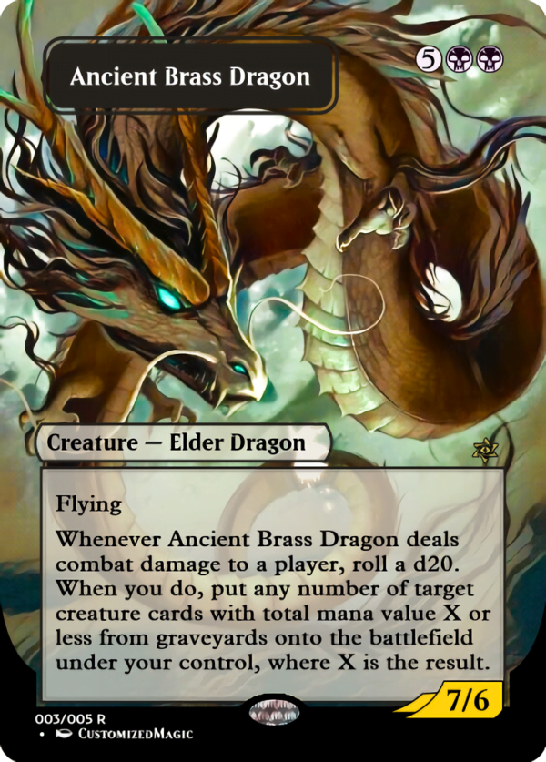 Commander Legends: Battle for Baldur's Gate - Elder Dragon | Ancient Brass Dragon | Magic the Gathering Proxy Cards