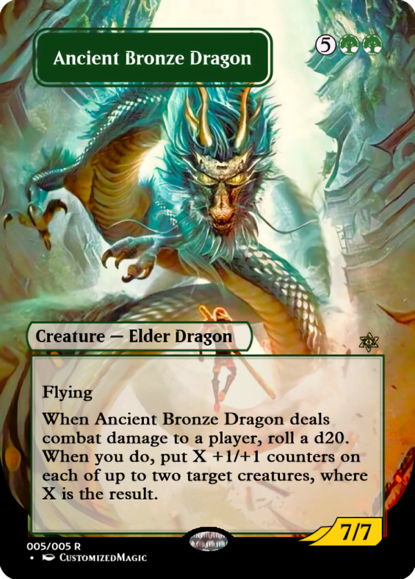 Commander Legends: Battle for Baldur's Gate - Elder Dragon | Ancient Bronze Dragon | Magic the Gathering Proxy Cards