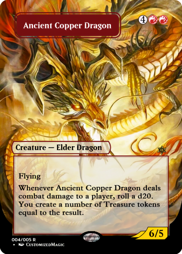 Commander Legends: Battle for Baldur's Gate - Elder Dragon | Ancient Copper Dragon | Magic the Gathering Proxy Cards