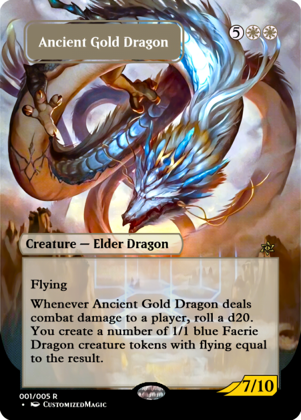 Commander Legends: Battle for Baldur's Gate - Elder Dragon | Ancient Gold Dragon | Magic the Gathering Proxy Cards