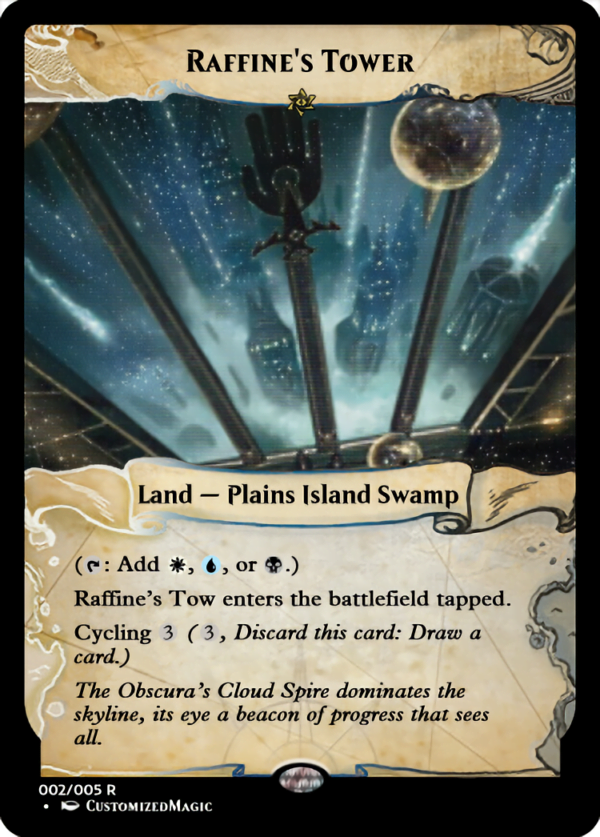Streets of New Capenna - Cycling Lands - Ixalan Frame | Raffines Tower | Magic the Gathering Proxy Cards