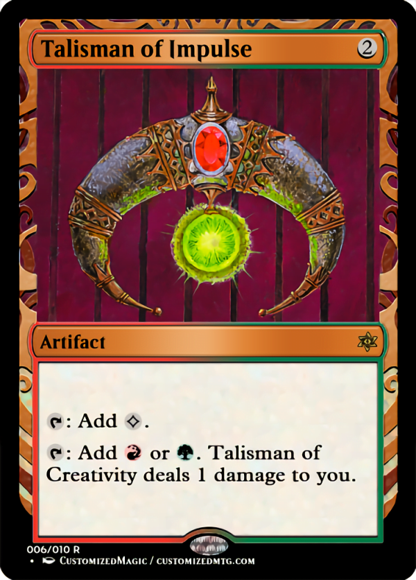 Masterpiece Talismans | Talisman of Impulse | Magic the Gathering Proxy Cards