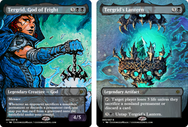 Tergrid, God of Fright and Tergrid's Lantern | Tergrid God of Fright and Tergrids Lantern 2 | Magic the Gathering Proxy Cards
