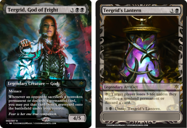 Tergrid, God of Fright and Tergrid's Lantern | Tergrid God of Fright and Tergrids Lantern 3 | Magic the Gathering Proxy Cards