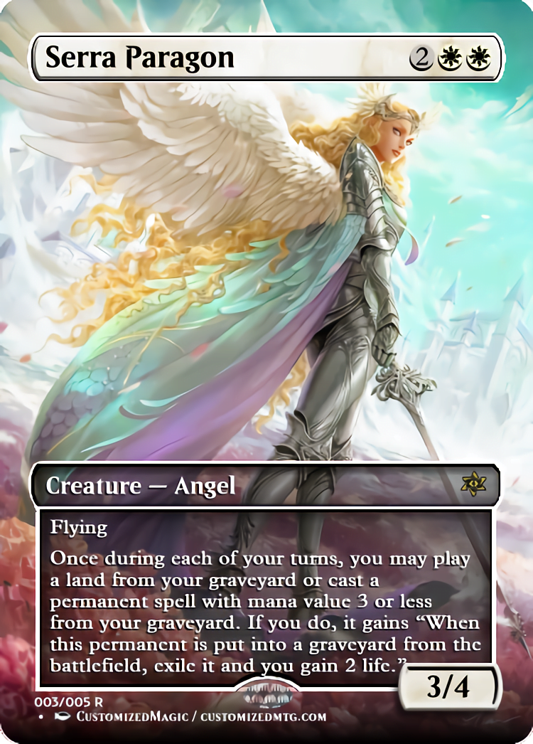 Magic: The Gathering Serra Angel Card - White Creature From M10 Set
