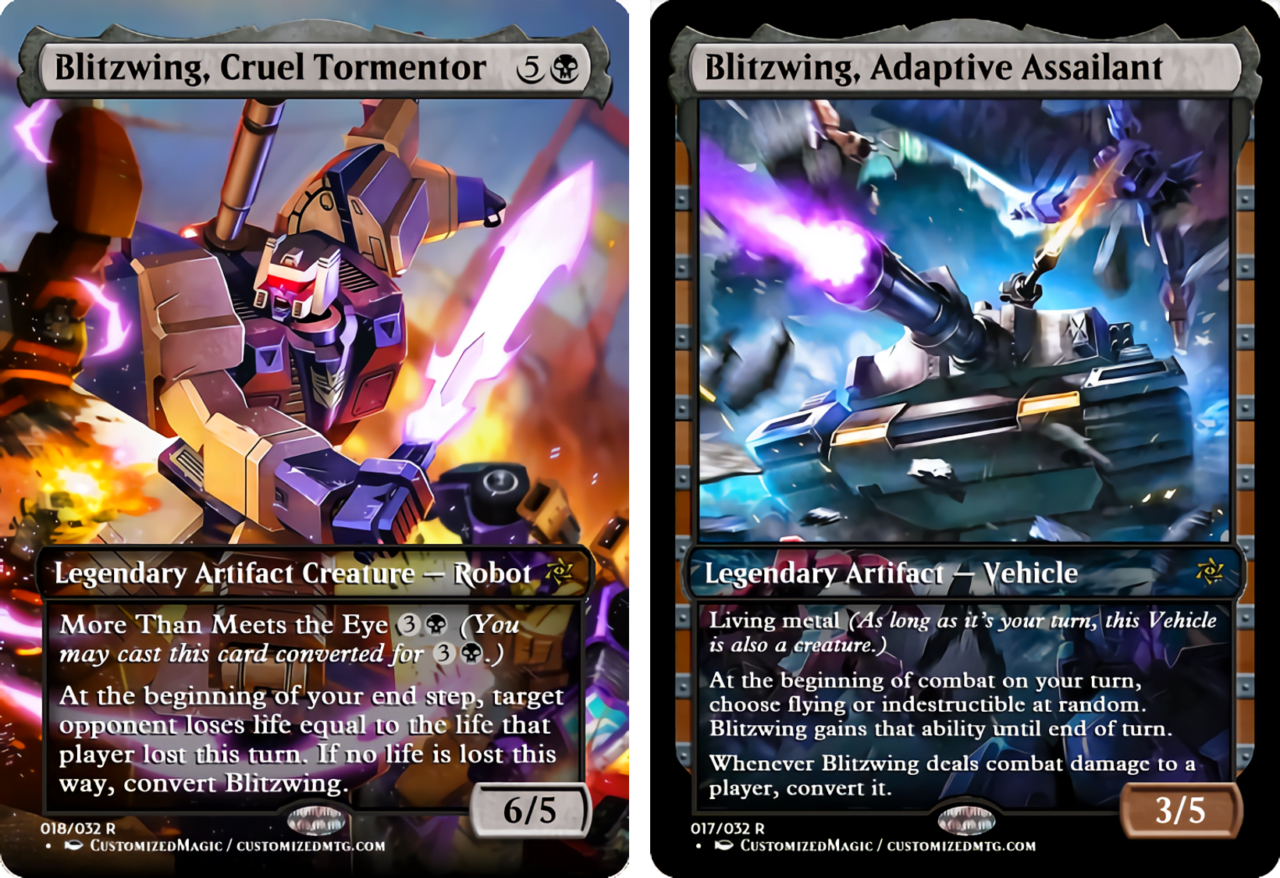MTG Blitzwing, Cruel Tormentor - Transformers Crossover - Magic The Gathering Card