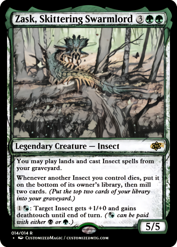Jumpstart 2022 Commanders | Zask Skittering Swarmlord | Magic the Gathering Proxy Cards