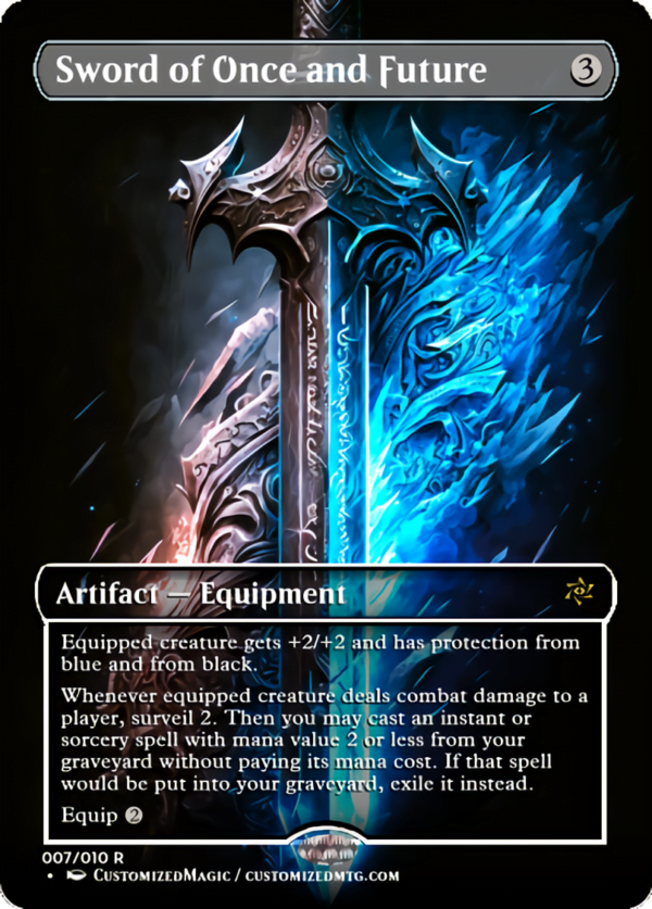 Full Art Borderless Sword of X and Y | Sword of Once and Future | Magic the Gathering Proxy Cards