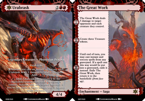March of the Machine Praetors | Urabrask and The Great Work | Magic the Gathering Proxy Cards
