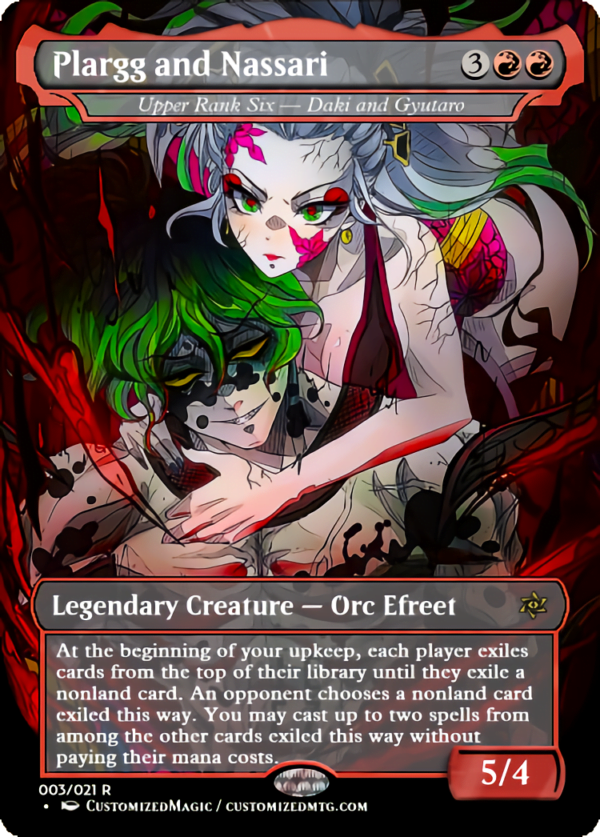 March of the Machine: The Aftermath Commanders - Demon Slayer Edition | Plargg and Nassari | Magic the Gathering Proxy Cards